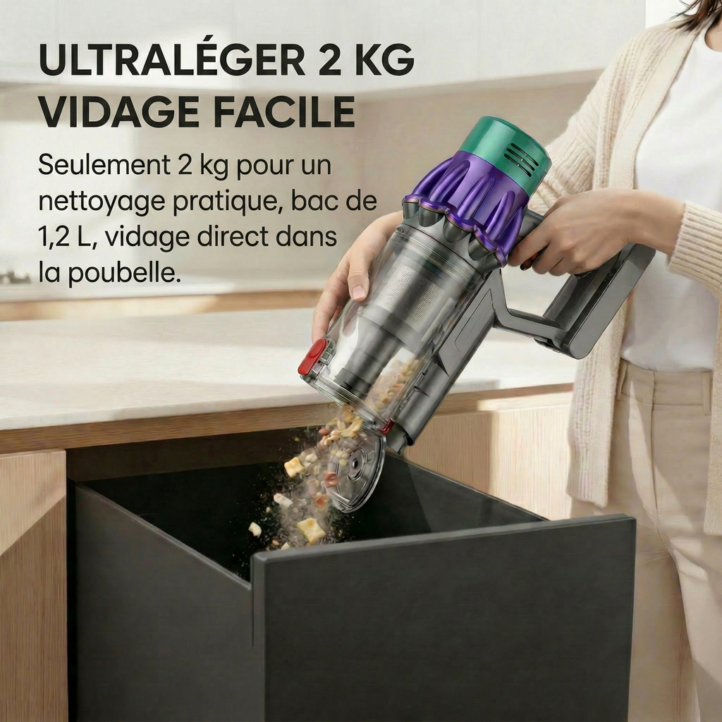 Maxlager V22 - 650W - 55 kPa Aspirateur balai sans fil